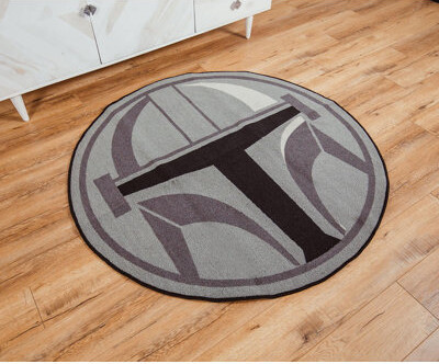 Ukonic Star Wars: The Mandalorian Helmet Round Area Rug | 52 Inches