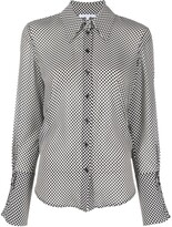 Thumbnail for your product : Patrizia Pepe Checkerboard-Print Split-Cuff Shirt