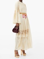 Thumbnail for your product : Gucci Gardenia Uterus-applique Silk-satin Gown - Ivory