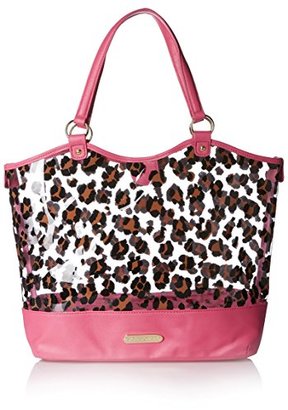 Betsey Johnson Women's Clear As Day Tote, Pink