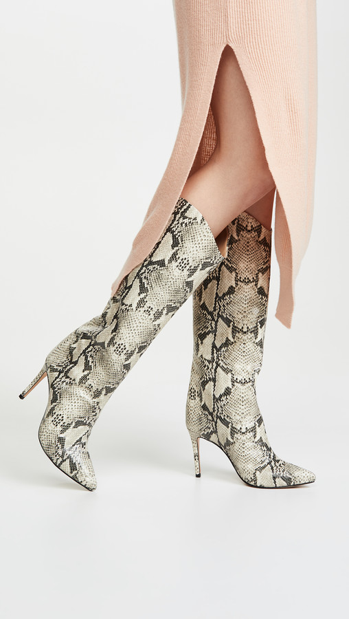 snake print boot heels
