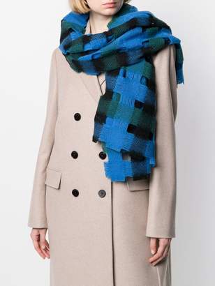 Pleats Please Issey Miyake Checked Scarf