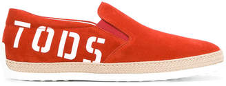 Tod's laceless logo sneakers