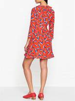 Thumbnail for your product : Whistles Tulip Print Mimi Frill Wrap Dress - Red