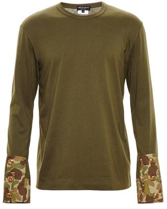Comme des Garçons Homme Plus Long Sleeve T-shirt with Camouflage Cuffs