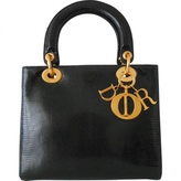 Thumbnail for your product : Christian Dior Lady Bag In Black Lizard