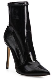 Schutz Brunny Patent Leather Point-Toe Booties