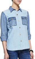 Thumbnail for your product : D-ID Denim Amazone Two-Tone Chambray Shirt