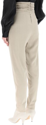 Isabel Marant TROUSERS WITH DRAPED WAIST 36 Beige