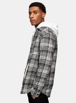 Thumbnail for your product : Topman Black and White Check Slim Shirt
