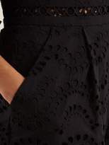 Thumbnail for your product : Zimmermann Jaya Wave Cotton Shorts - Womens - Black