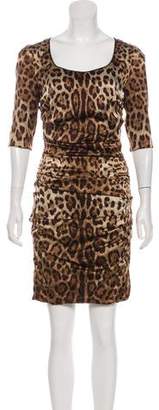 Dolce & Gabbana Animal Print Mini Dress w/ Tags