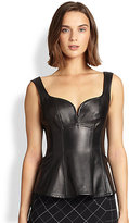 Thumbnail for your product : Nanette Lepore Leather/Ponte Campus Corset Top