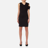 Helmut Lang Women's Asymmetric Scuba Dress Black
