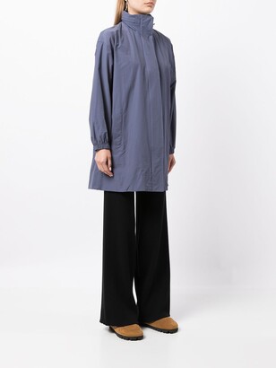 Eileen Fisher Long-Sleeve Organic Cotton Hooded Rain Coat