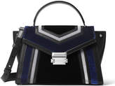 Thumbnail for your product : MICHAEL Michael Kors Whitney Medium Colorblock Velvet Satchel Bag