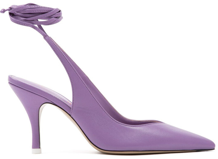 purple slingback heels