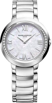 Baume & Mercier M0a10160 Promesse stainless steel and diamond watch