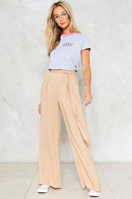 Nasty Gal Going Tie High-Waisted Pants