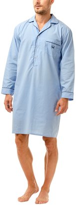 Haigman Men's Easy Care Long Sleeve Nightshirt with Cotton Sleepwear Nightwear (XL)
