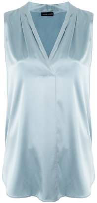 Emporio Armani pleated neck blouse