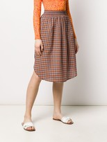 Thumbnail for your product : Cédric Charlier Gingham Check Midi Skirt