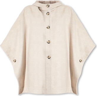 ポンチョ・ケープ Max Mara Oblique Cape In Virgin Wool And Cashmere Grey Max Mara Oblique Cape In Virgin Wool And Cashmere Grey In