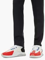 Thumbnail for your product : Versace Cross Chainer Mesh And Suede Trainers - Mens - White