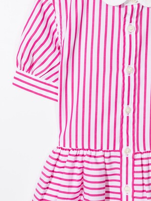 Ralph Lauren Kids Polo Pony striped shirt dress