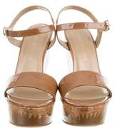 Thumbnail for your product : Stuart Weitzman Patent Leather Wedge Sandals w/ Tags