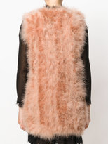 Thumbnail for your product : Twin-Set feathers sleeveless jacket