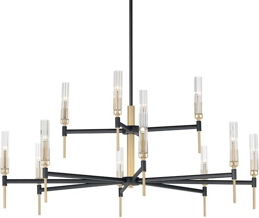 Maxim Lighting Flambeau Large Chandelier in Black