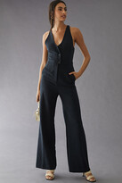 Thumbnail for your product : Maeve Deep-V Jumpsuit Black