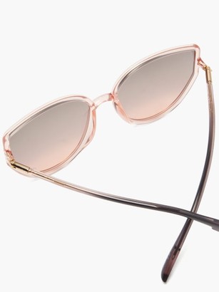 Christian Dior Eyewear - Sostellaire 4 Oversized Cat-eye Acetate Sunglasses - Light Pink
