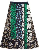 Thumbnail for your product : Oscar de la Renta Women's Satin & Jacquard Patchwork Skirt