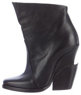 Thumbnail for your product : Theyskens' Theory Leather Round-Toe Ankle Boots