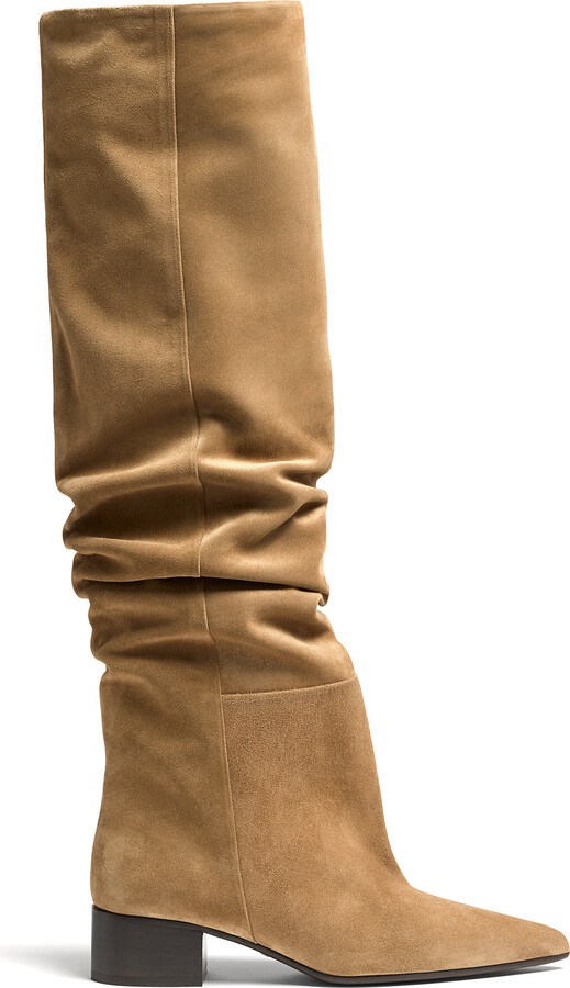 KHAITE Andee Over-The-Knee Slouchy Suede Boots