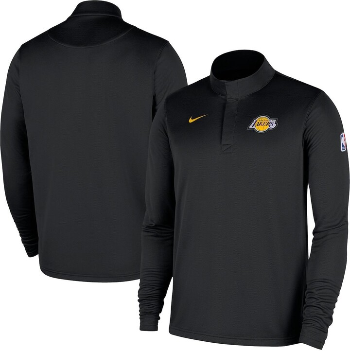 Nike Men's Black Los Angeles Lakers 2025/26 Authentic Coaches Quarter-Zip Pullover Jacket