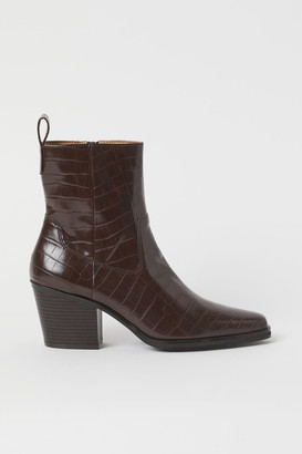 H&M Crocodile-patterned boots
