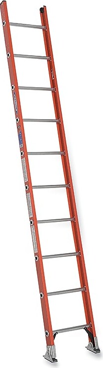 Werner 10' Fiberglass Straight Ladder, 300 lbs. Capacity (D6210-1)