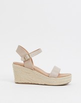 Thumbnail for your product : New Look faux leather espadrille wedges in cream