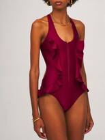 Thumbnail for your product : Zimmermann Shelly Zipped One Piece Swimsuit