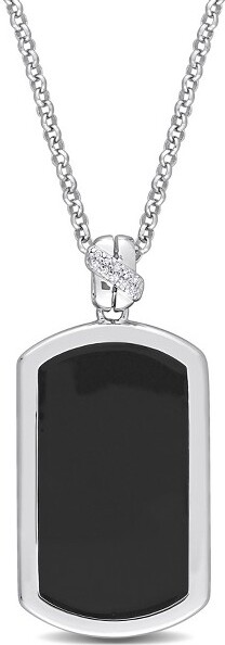 Everly Jewelry EVERLYJEWELRY|SterlingSilver0.06CTTWDiamondFashionPendantWithChain22-inch