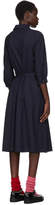 Thumbnail for your product : Comme des Garcons Girl Navy Round Collar Belted Dress