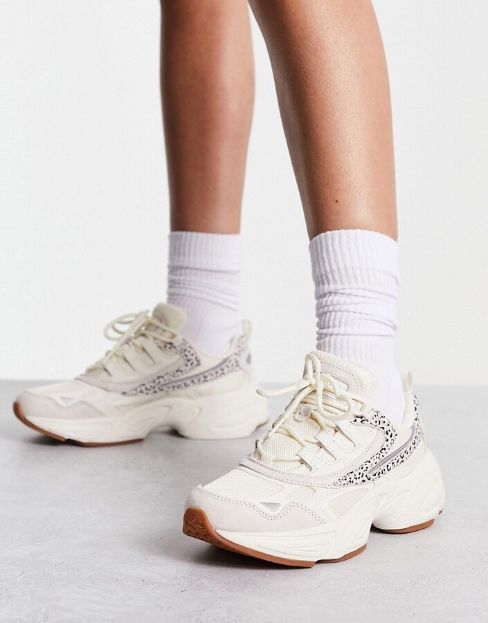 Fila Hypercube sneakers in cream and leopard print - ShopStyle