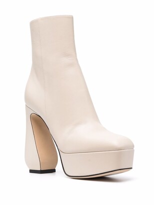 Si Rossi Sculpted-Heel Leather Boots