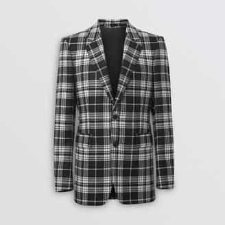 Burberry Classic Fit Tartan Wool Cashmere Tailored Jacket