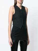 Thumbnail for your product : Ann Demeulemeester crinkle detail waistcoat