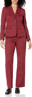 Le Suit Womens Wide Stripe 1 Button Jacket & Kate Pant 