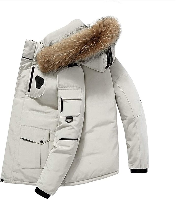 white winter jacket men